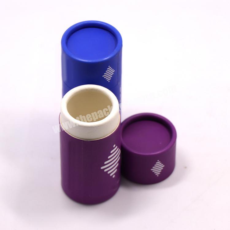 Customized printed eco friendly mini push up cylinder round paper lipgloss packaging box