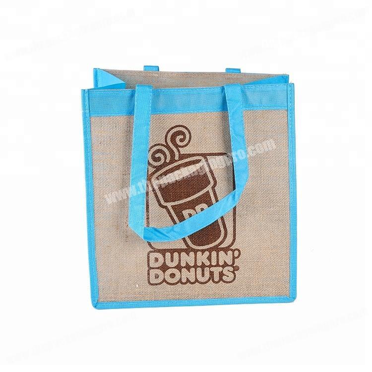Customized printed organic Eco-friendly shopping bags china manufacturer tote jute bags