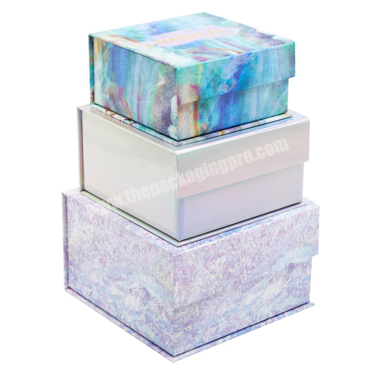 Customized Printing Earring Present Packing Box Lip Gloss Cosmetic Packaging Hologram Paper Packaging Boxes