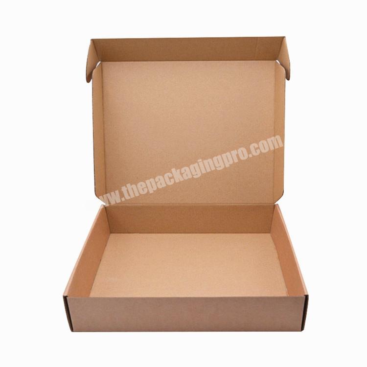 Customized printing eco friendly recycled foldable brown color packaging mailer kraft paper gift corrugated box for garments