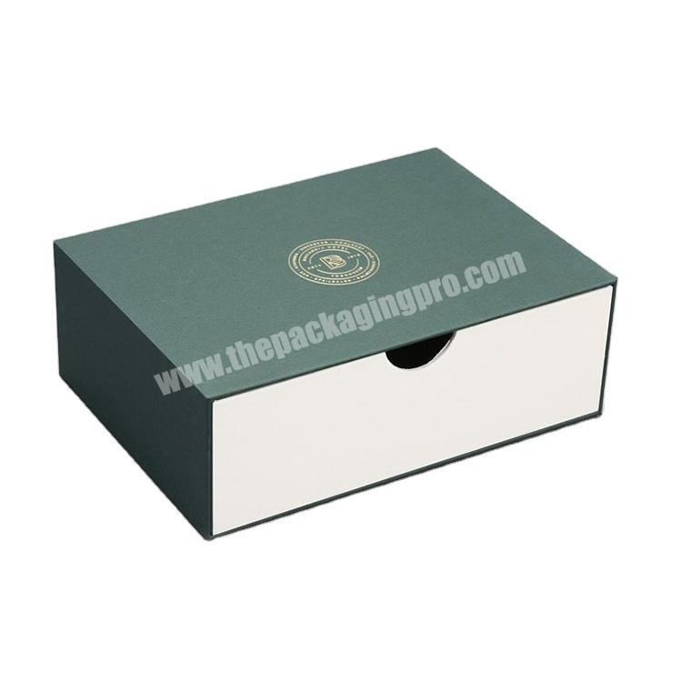 Customized Pull Out Drawer Paper Box Packaging  Men's Clothing Packing Box For Custom T Shirt Packaging