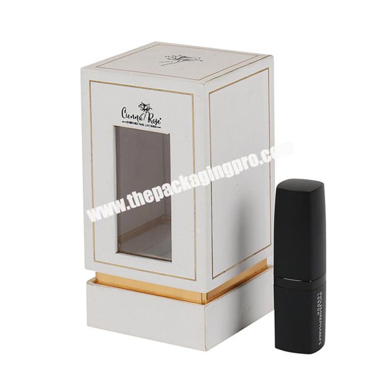 customized pvc window lipstick gift box packaging