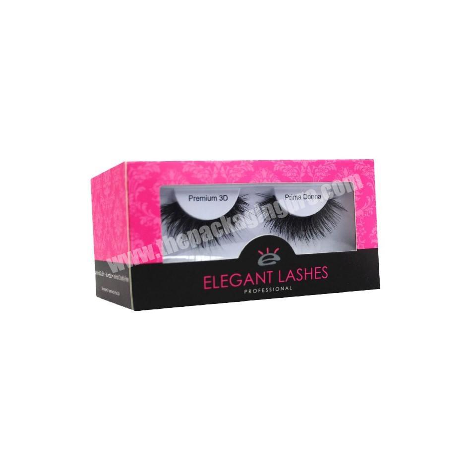 Customized recyclable false eyelash packaging box with clear window