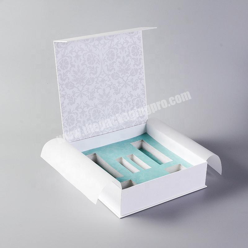 customized recyclable magnetic cosmetic paper gift packaging cardboard box