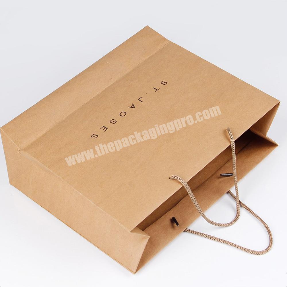 Customized recycled newspaper packing plain kraft paper bag