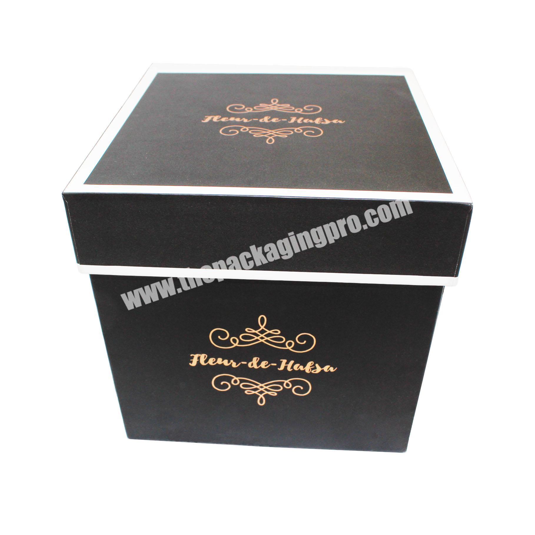 Customized Reusable Luxury Black Surprise Gift Storage Corrugated Box