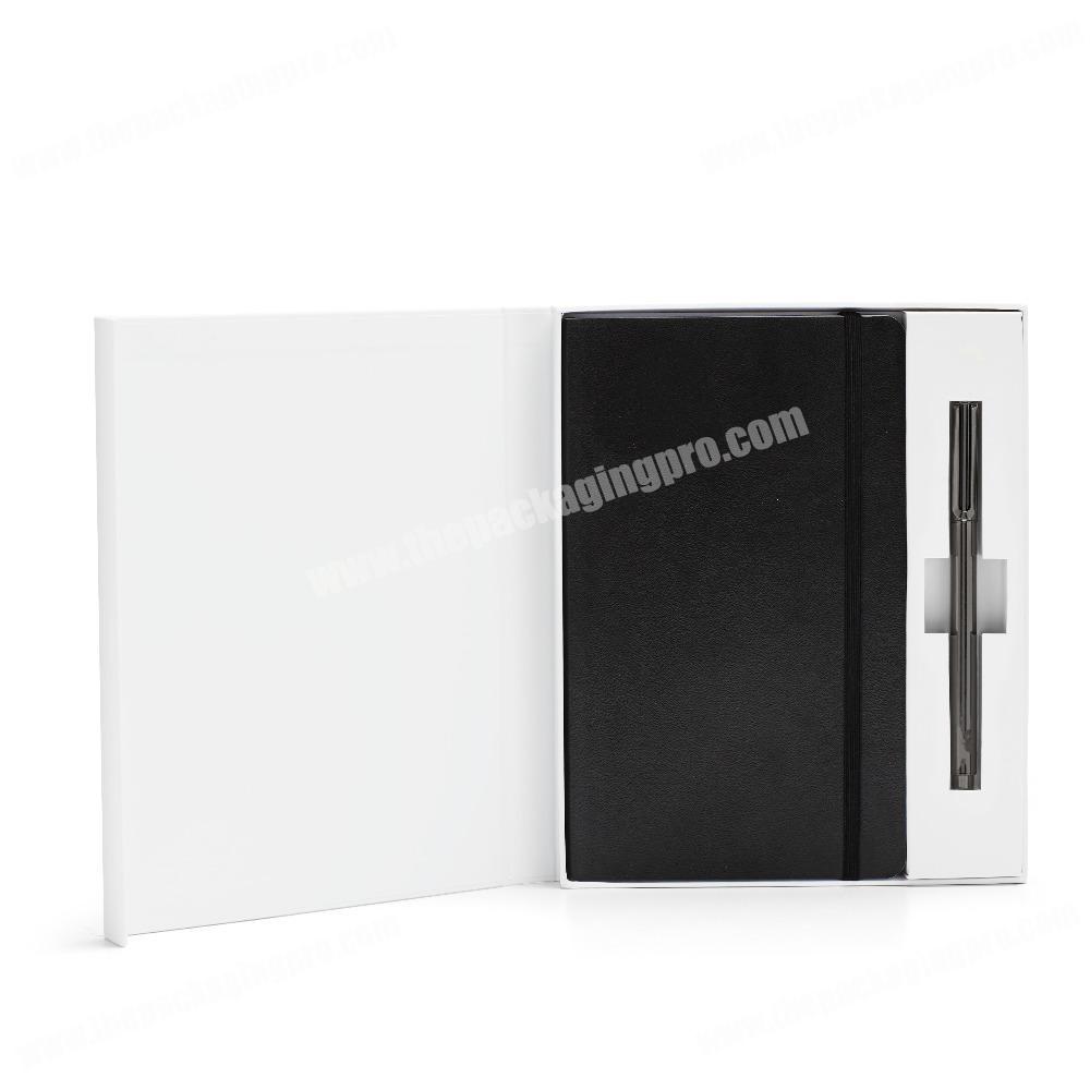 Customized Rigid White Notebook And Set Gift Pen Box Luxury