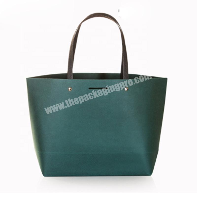 Customized Size And Printing Luxury Special Design Boat Shape Paper Shopping Bag With Flat Handles
