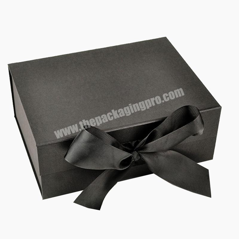 Customized size black color cardboard magnets packaging gift box