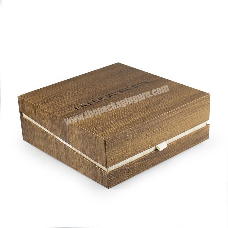 Customized square paper wooden tea storage box for gift
