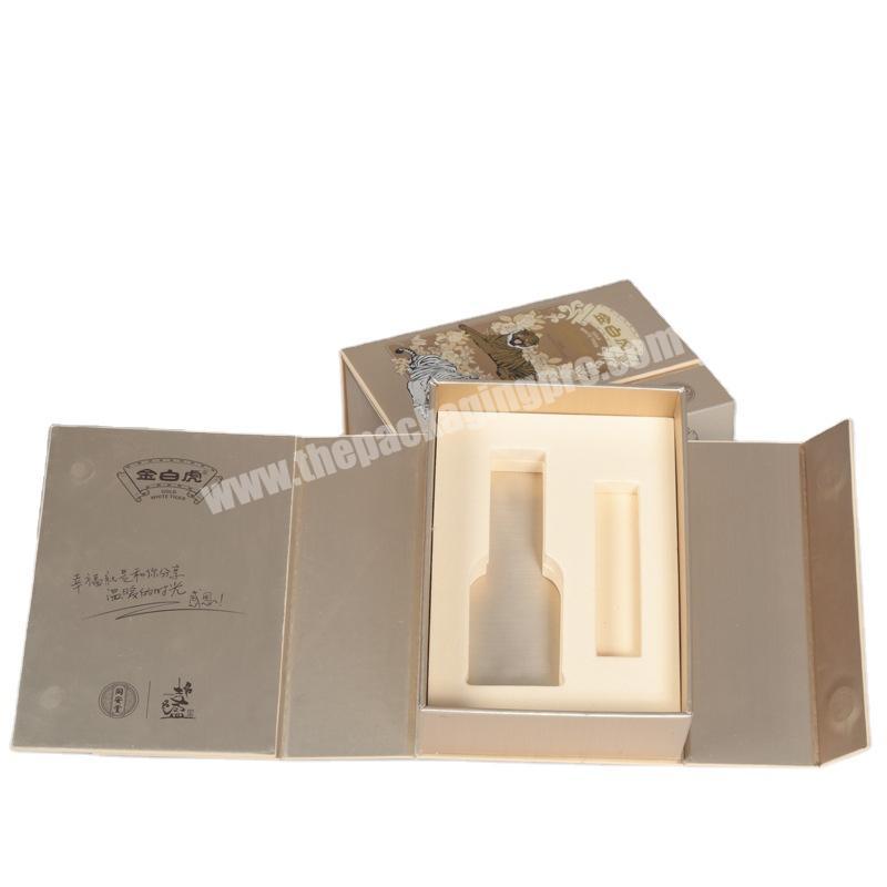 Customized Super Luxury Rigid Cardboard Gold Jewelry Necklace Packaging Box Color Perfume Cosmetic Set Gift Box