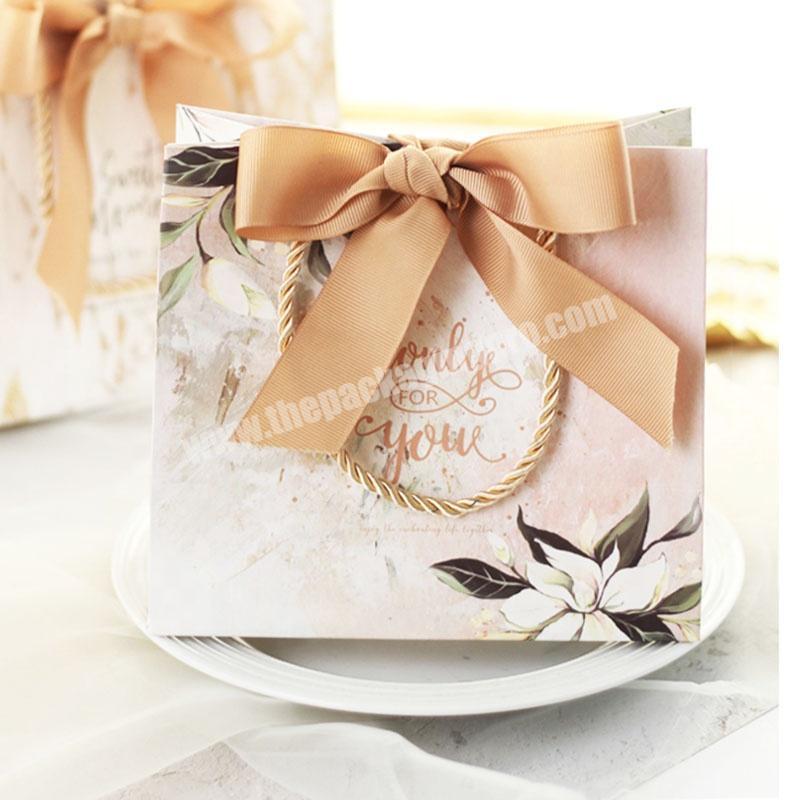 Customized Sweet Romantic Wedding Favors Candy Cookies Chocolate Gift Paper Bags