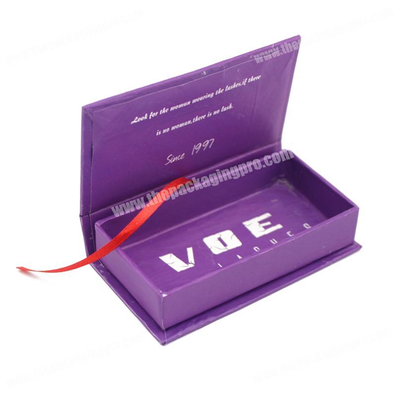 Customized Thick paperboard cosmetic false eyelash packaging box