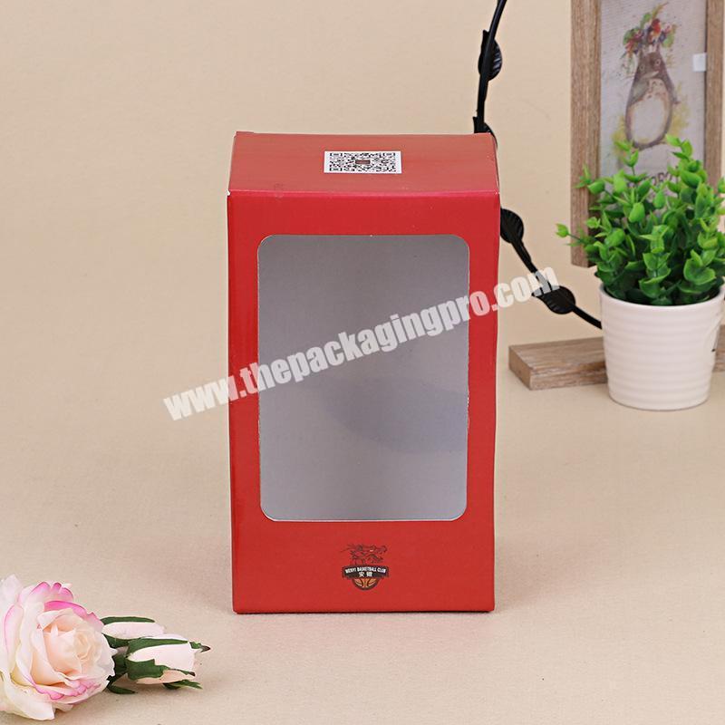 Customized transparent paper packaging pvc box with plastic window