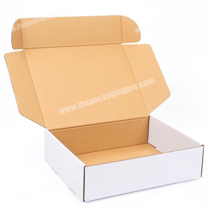 customized white corrugated outside tuck mailers easy assembly strong folding shipping carton box for liquid shampoo