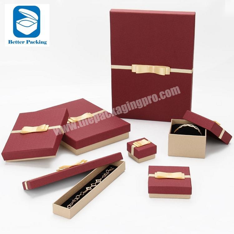 Customized wholesale  gift box high-end style direct lining Case Jewellery Box