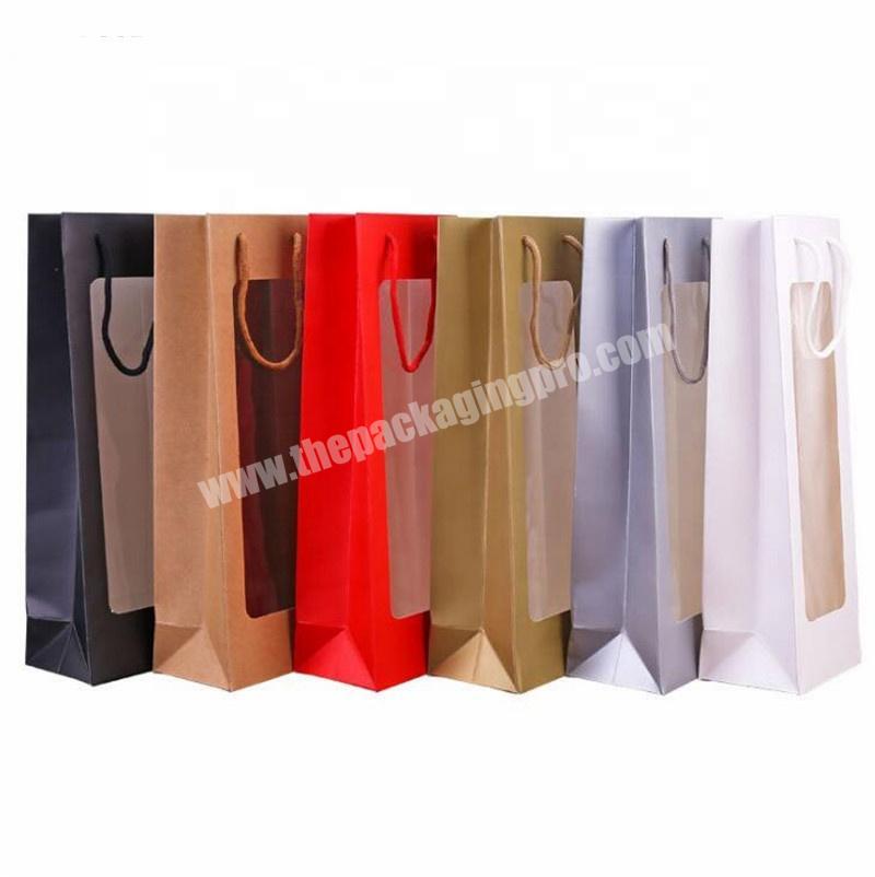 Customized Window Paper Bag Tea Bag Filter Paper Wine Gift Bag Paper
