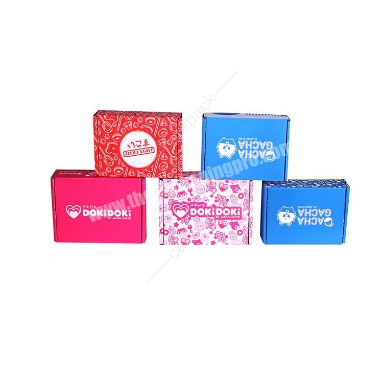 Cute Colorful Packaging Box Foldable Box For Transportation Garment Clothes Corrugated Packaging
