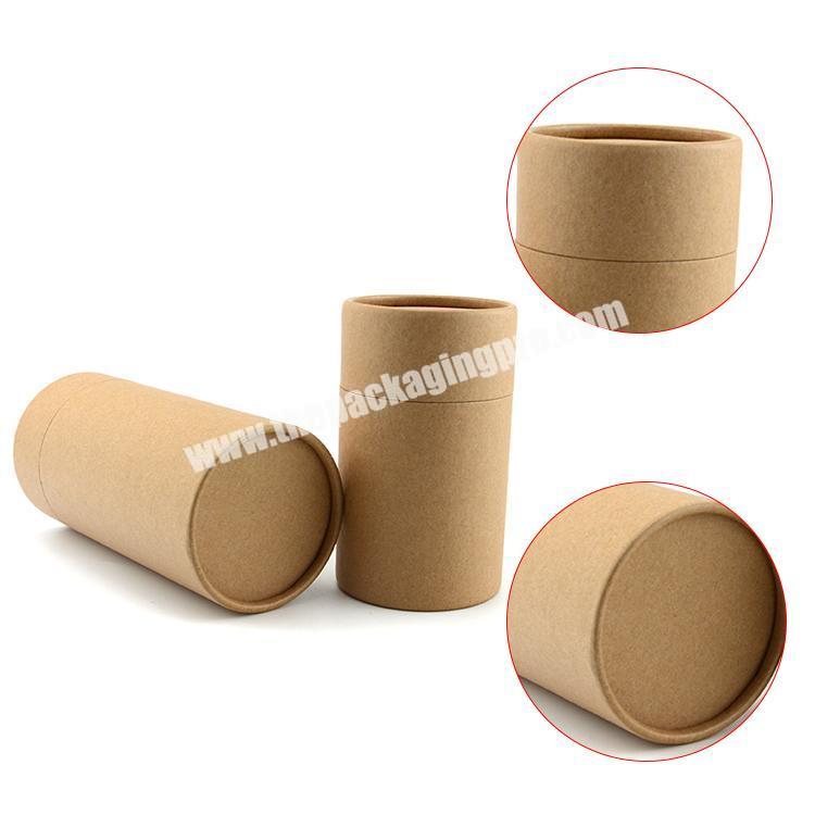 Cylinder mailing boxes paper tube with natural brown color