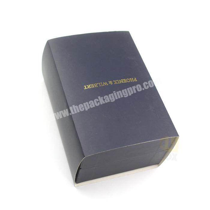 Dark Blue High End Wine Leather Pendrive BoxLeather Wrap  Box With Customized Logo