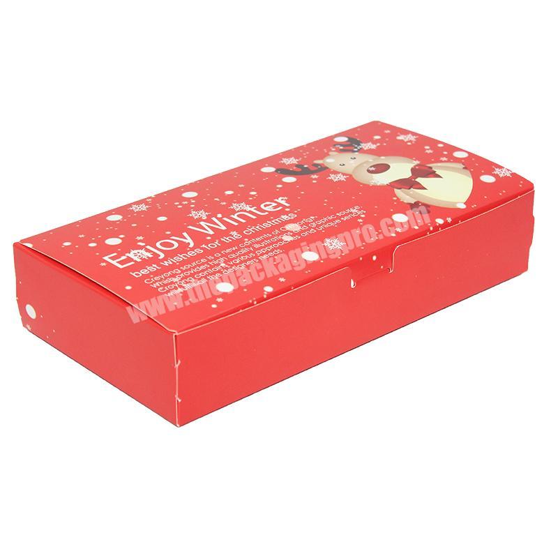 Dark Red Elegant Square Gift Wrap Box for Xmas Birthday Wedding Festival Gift