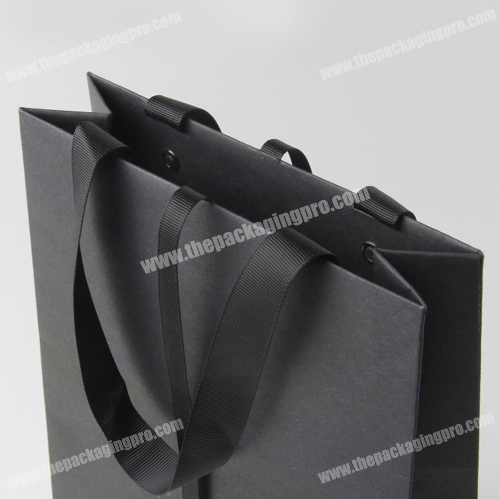 Decorate gift personalized one bottle wine paper bag black