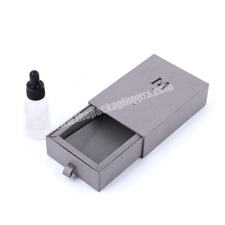 Decorative Foil Stamping Drawer Cardboard Paper Packaging Cosmetic Essential Oil Bottle Gift Box