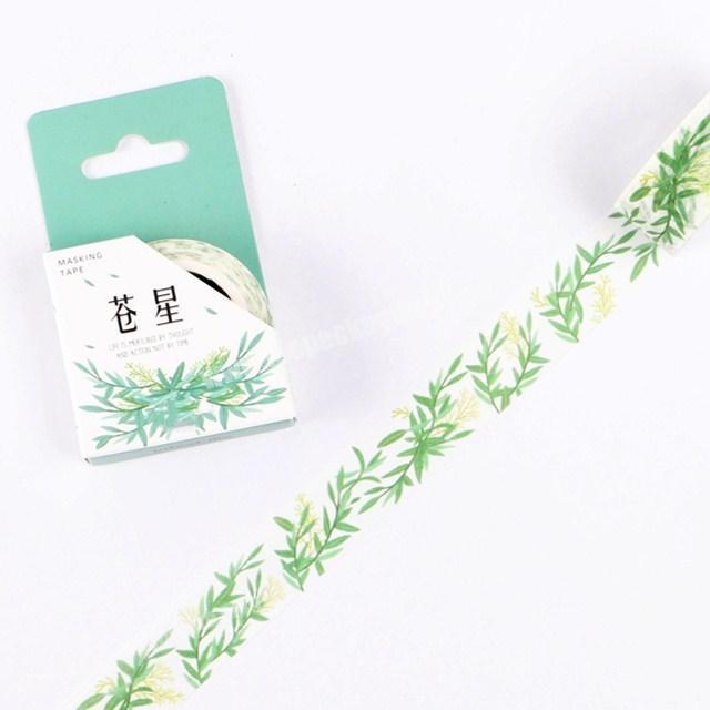 Decorative green plants customized washi tape printed paper