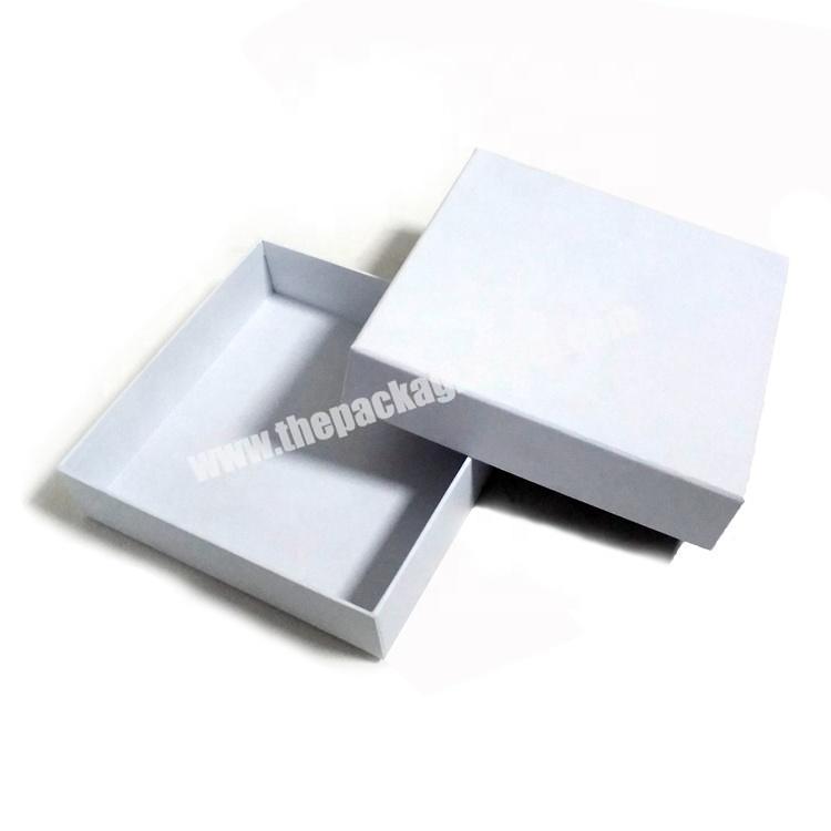 Decorative Luxury Paper Packaging 2 Piece White Weeding Jewelry Gift Box With Lid
