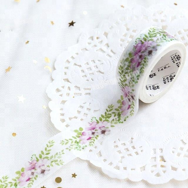 Decorative the beauty of flowers custom printed make washi paper tape