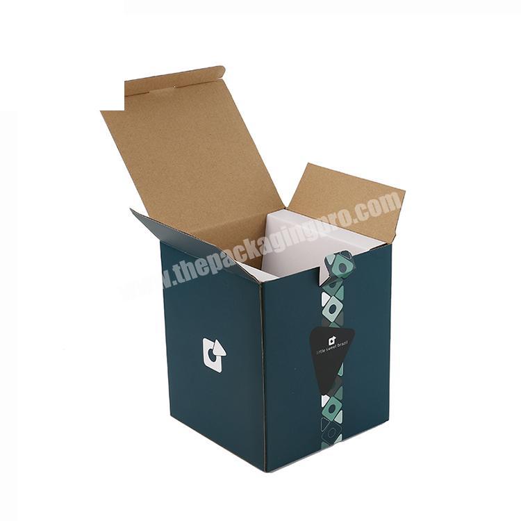 Delicate Appearance Packaging Green Color Custom Corrugated Box