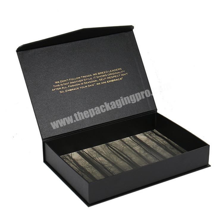 design brand luxury black box for polo shirt packaging
