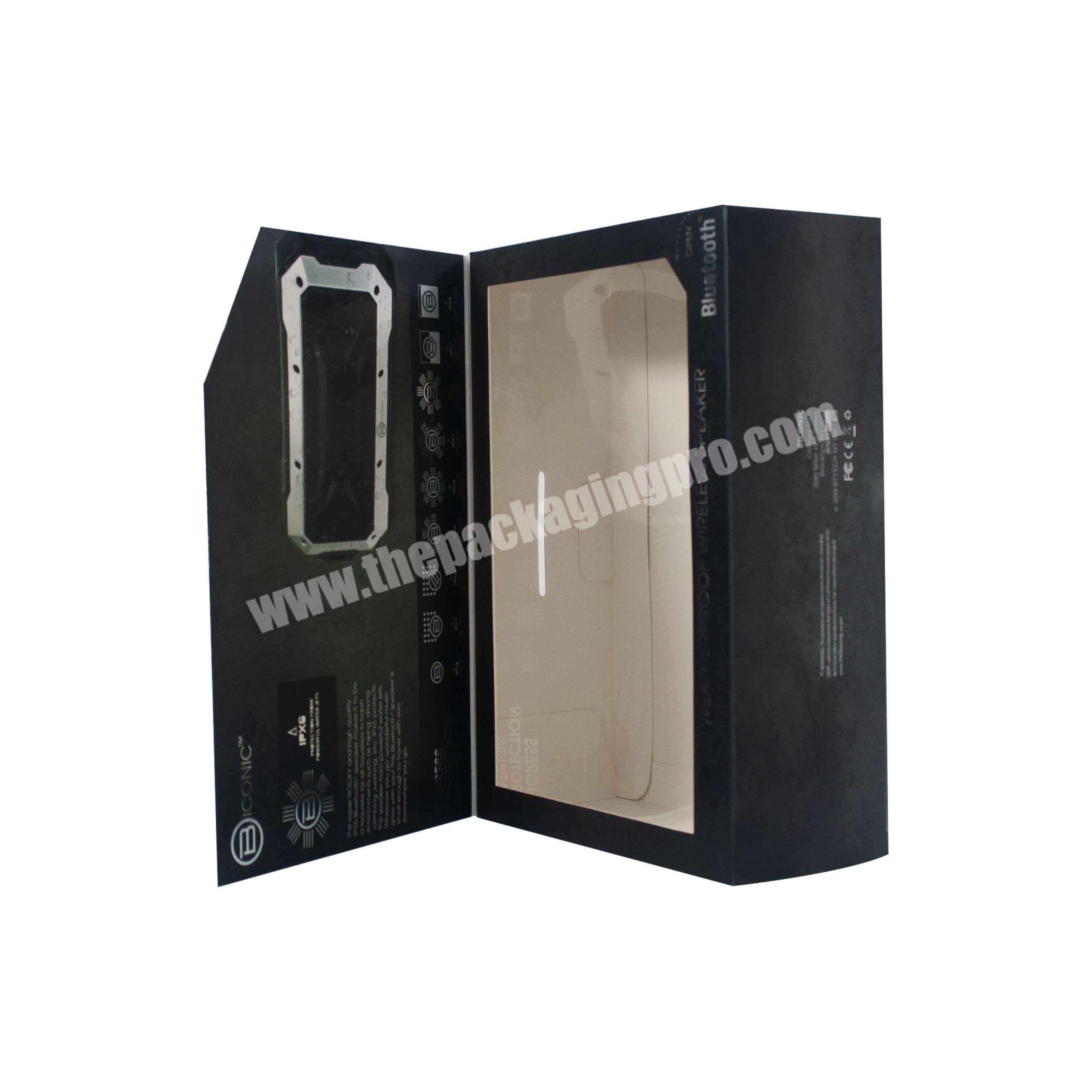 Design custom magnetic bluetooth speaker black box packaging box