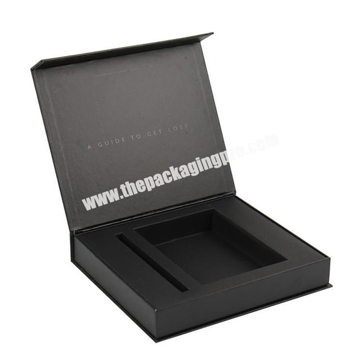 design logo magnet close packaging book and pen gift box