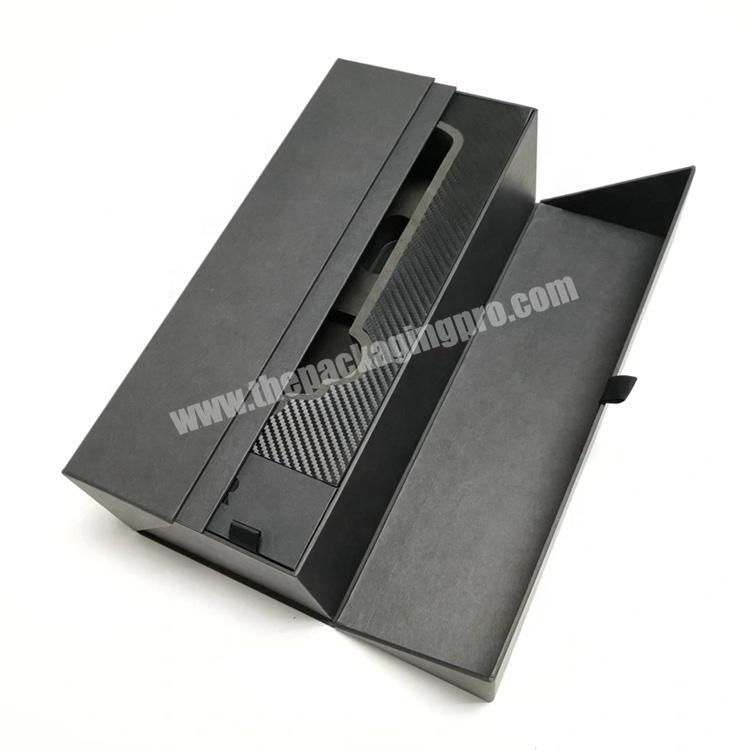 Design Luxury Two Doors Paper Wine Gift Box High Quality and Luxury Packaging Box for Wine Bottle