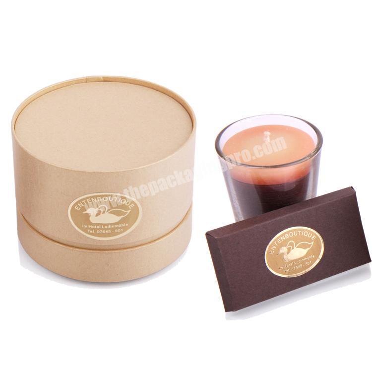 design rigid paper packaging round candle box