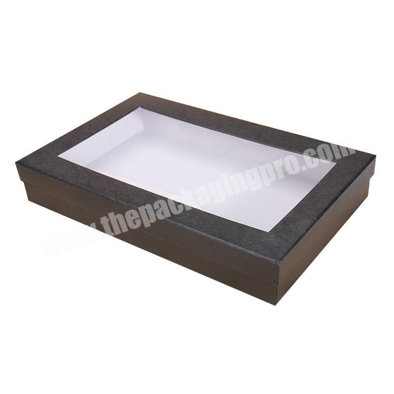 Different color mounted handmade paper box with pvc window