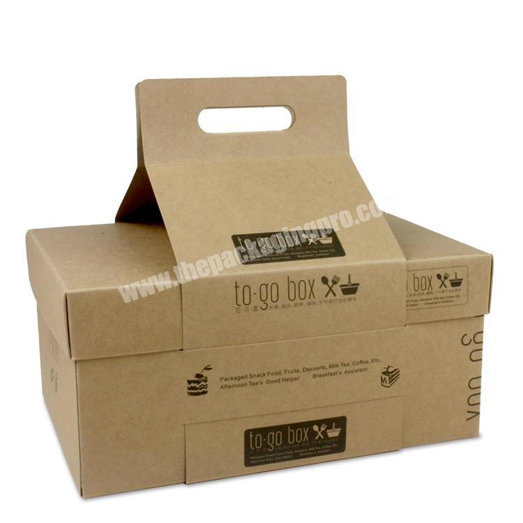 Different Size Delivery Box Customized Paper To-Go Food Packaging Box