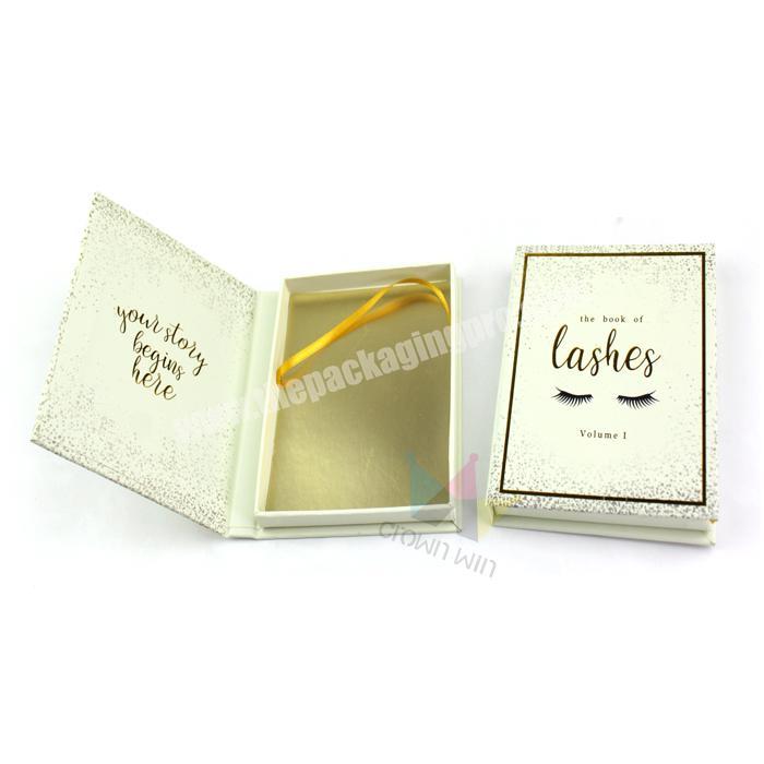 Direct Manufacturer  produce the Customized Magnetic eyelash Paper Packaging box With Plastic tray