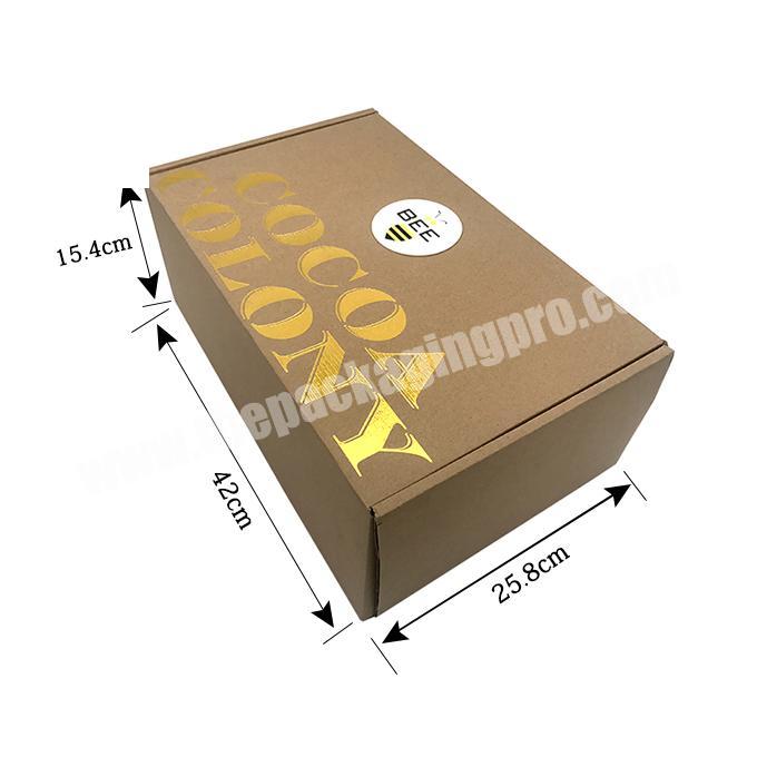 directly China factory high quality balloon packaging box corrugated paper folding carton box golden stamping shoe box