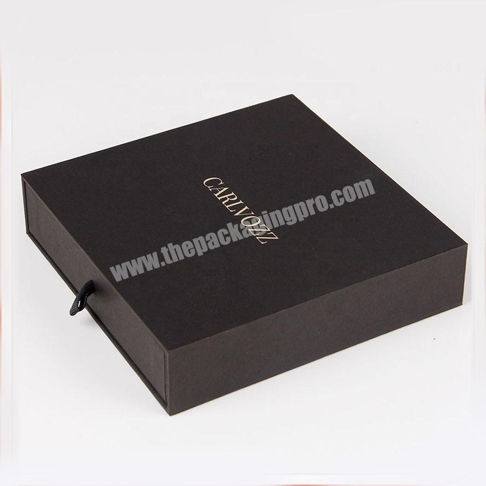 display drawer watch wine mache packing black paper jewelry box cardboard packaging