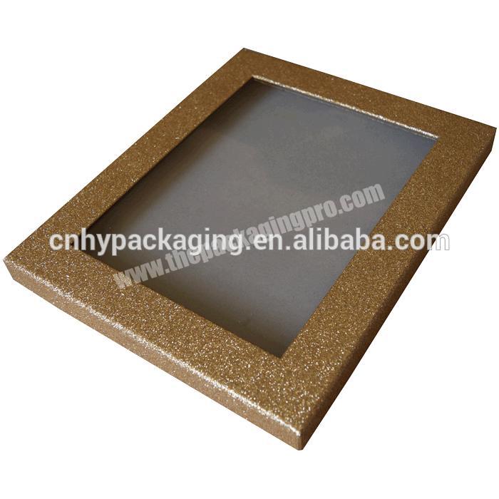 Disposable kraft paper box with clear lid, custom eyelash paper box