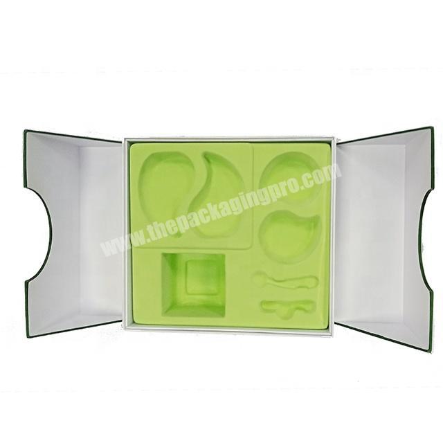 distribution new style green cosmetic packaging paper crafts box with blister