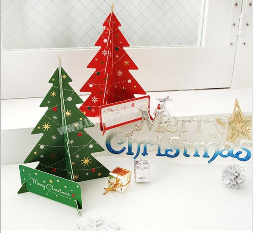 DIY Christmas tree for children with handwritten CARDS, exquisite mini Christmas display tree decorations, small and Easy Instal