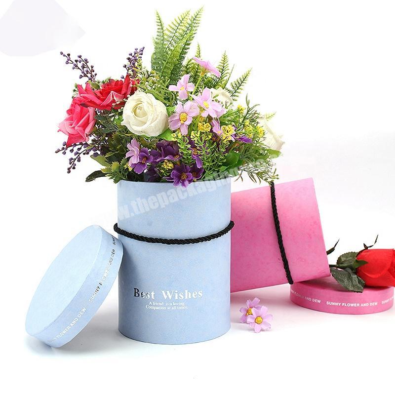 Dongguan Factory Custom Printed Round Cylinder Paper Box For Flower Packaging Box