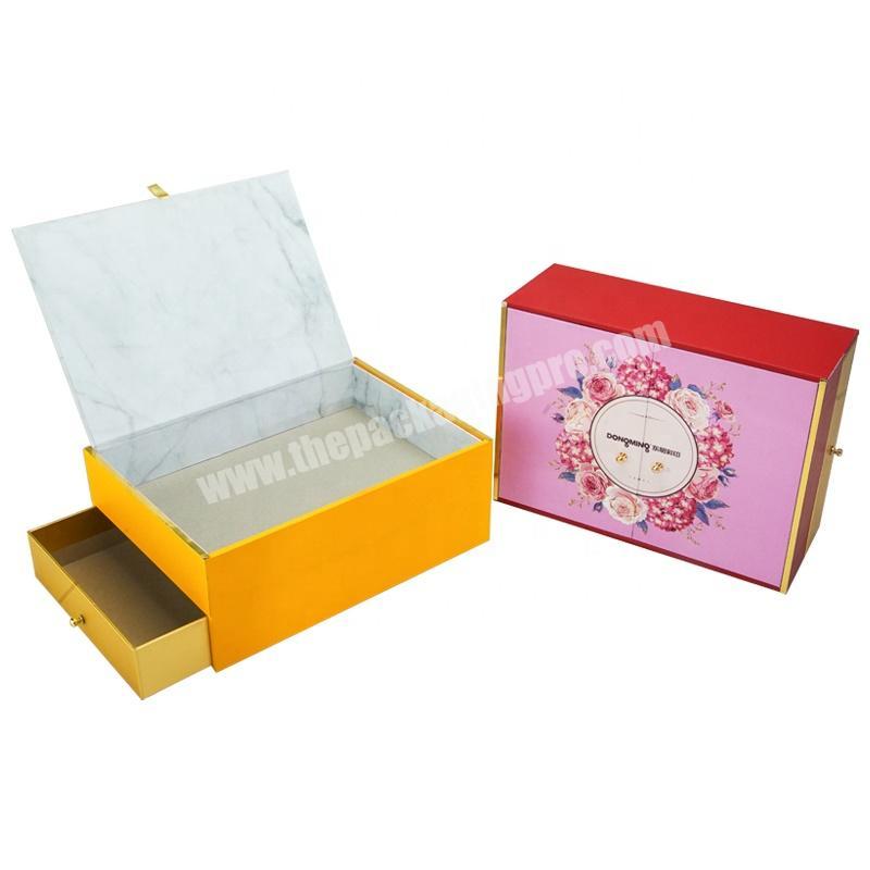 Dongming custom goodies storage drawer gift paper box custom paper packaging boxes with separate lid with logo