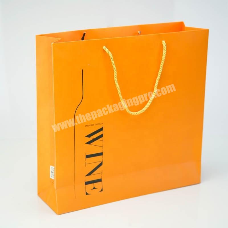 Dongming wholesale custom printed laminated paper bag for wine