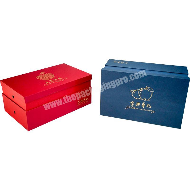 Dongming unique and simple heaven and earth cover paper present packaging box exclusive fruits packaging box