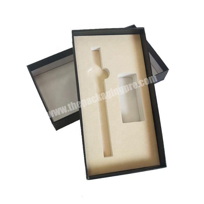 Double black pen packaging box in paper board with inserts