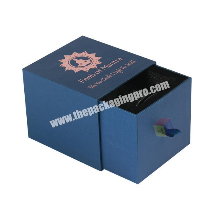 drawer open high quality candle box with foam insert